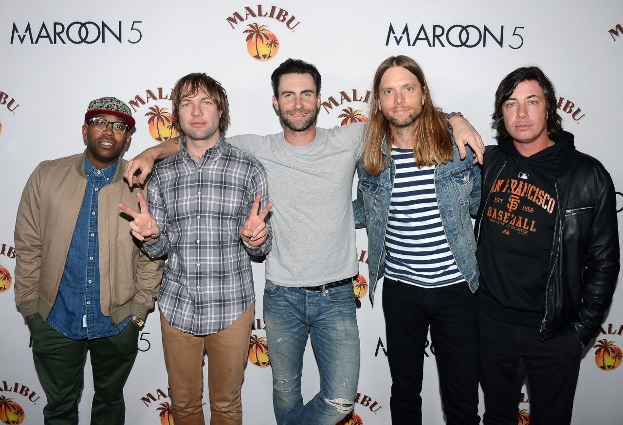 NEW YORK, NY - NOVEMBER 16: Maroon 5 Performs at Custom Marooned on Malibu Island Concert for New York City Fans at Roseland Ballroom on November 16, 2013 in New York City.