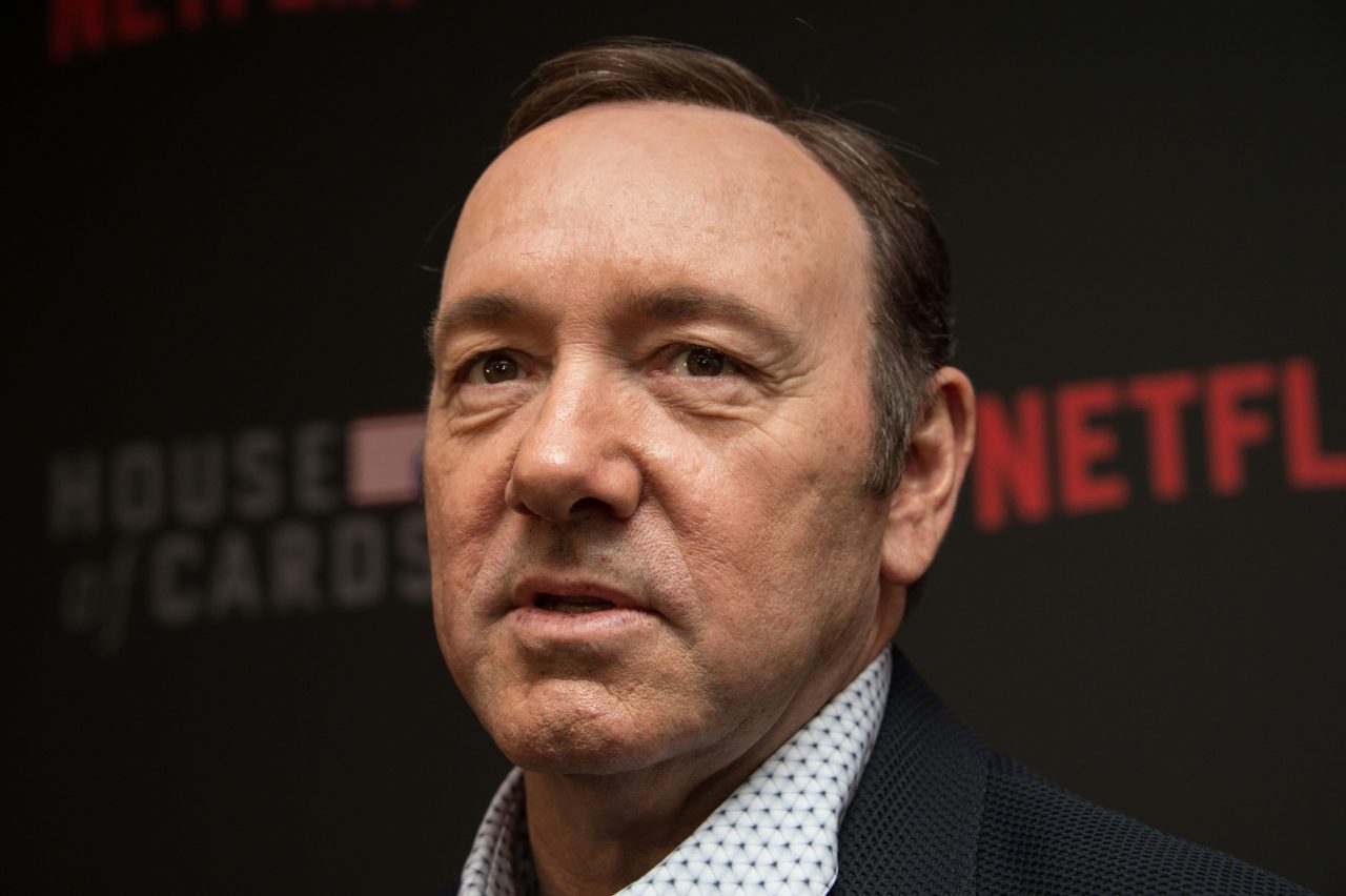 Actor Kevin Spacey arrives at the season 4 premiere screening of the Netflix show "House of Cards" in Washington, DC, on February 22, 2016. / AFP / Nicholas Kamm