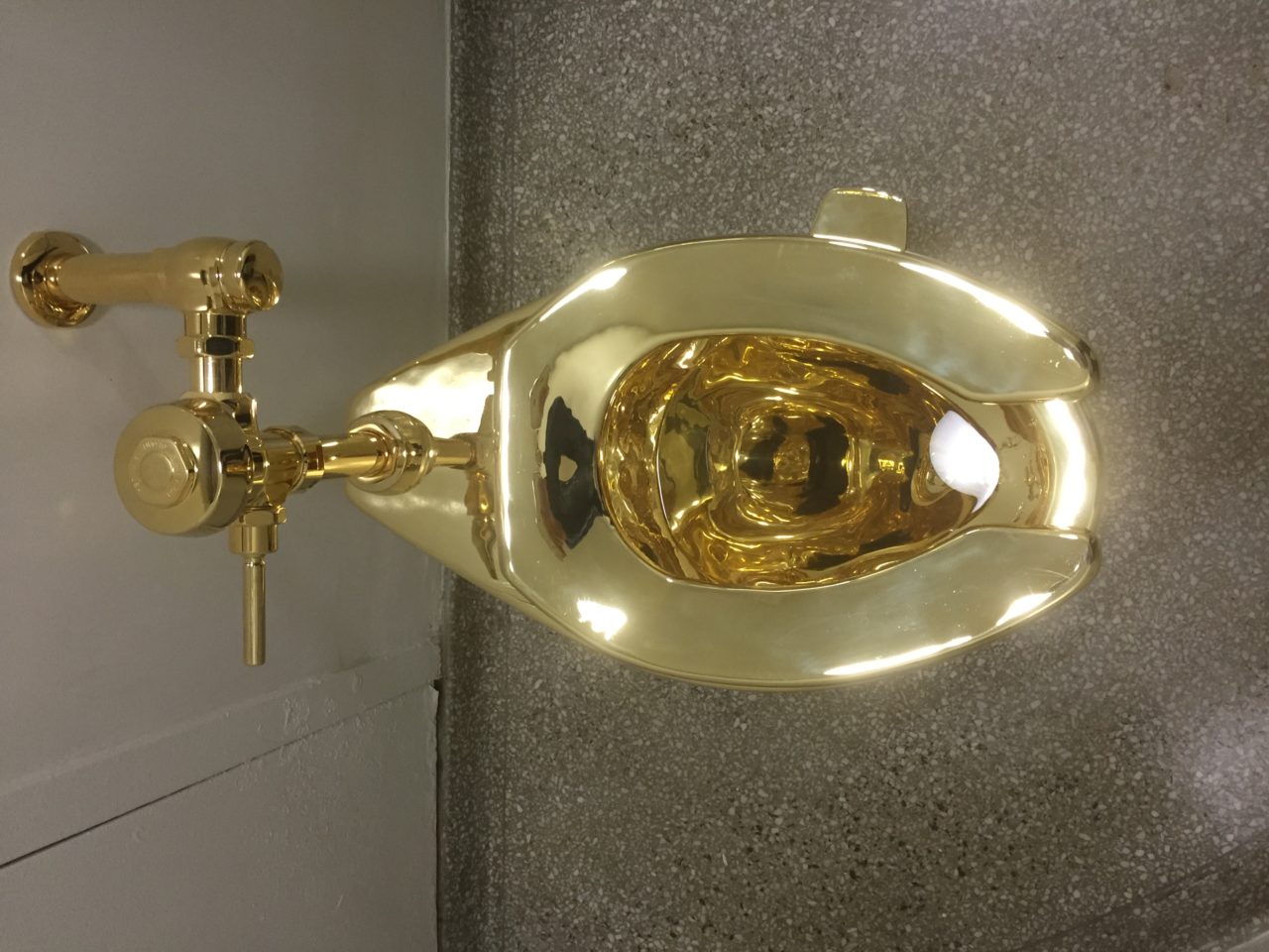 Loo-uis Vuitton golden toilet by Illma Gore is up for sale at