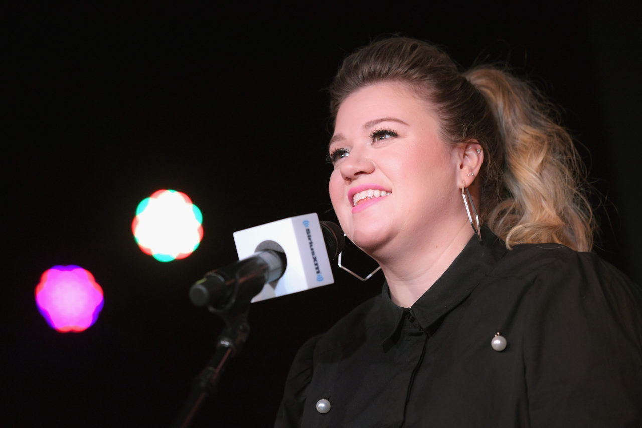 NEW YORK, NY - NOVEMBER 03: Kelly Clarkson speaks onstage during Kelly Clarkson's 'Meaning of Life' Album Listening Session for SiriusXM at The Highline Ballroom on November 3, 2017 in New York City.
