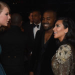 LOS ANGELES, CA - FEBRUARY 08: (L-R) Recording Artists Taylor Swift, Jay Z and Kanye West and tv personality Kim Kardashian attend The 57th Annual GRAMMY Awards at the STAPLES Center on February 8, 2015 in Los Angeles, California.