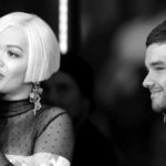 LONDON, ENGLAND - NOVEMBER 12: (EDITORS NOTE: Image was converted to black and white.) Rita Ora and Liam Payne in the Glamour Pit during the MTV EMAs 2017 held at The SSE Arena, Wembley on November 12, 2017 in London, England.