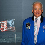 NEW YORK - MAY 31: Buzz Aldrin poses at new Intrepid Museum exhibition "27 Seconds" at Intrepid Sea-Air-Space Museum on May 31, 2010 in New York City.