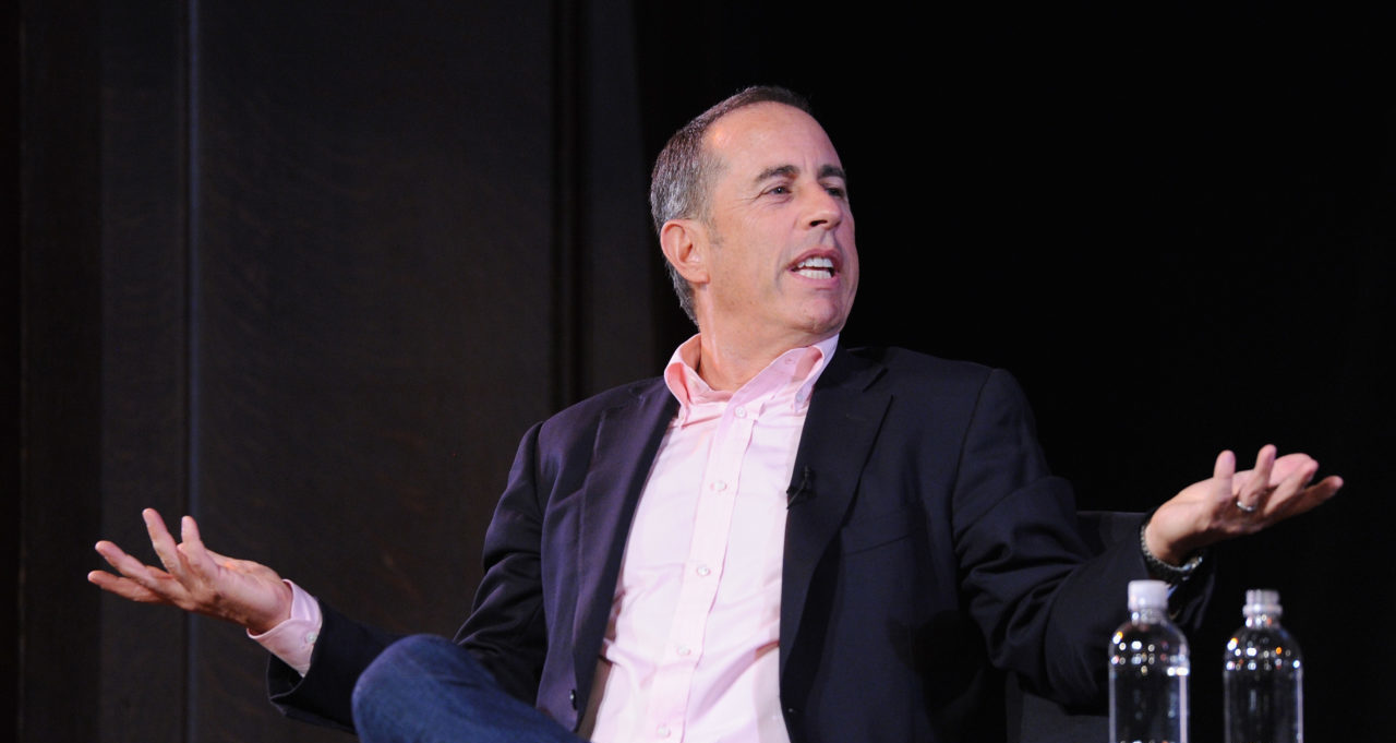 NEW YORK, NY - OCTOBER 06: Jerry Seinfeld speaks onstage during the 2017 New Yorker Festival at New York Society for Ethical Culture on October 6, 2017 in New York City.