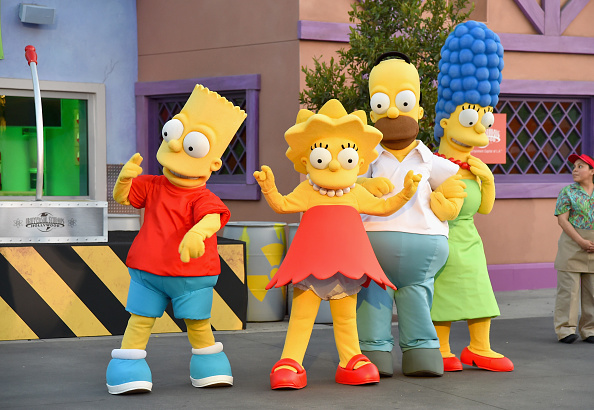 UNIVERSAL CITY, CA - MAY 12:  The Simpsons attend the "Taste of Springfield" press event at Univers...